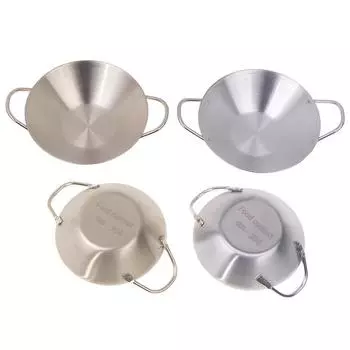 304 нержавеющая сталь корейская приправа блюдо с двойной миской для ушей горшок миска для окунания для столовой кухонные принадлежности серебряный