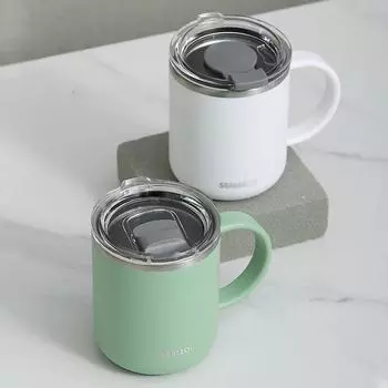 304 нержавеющая сталь кружки для кофе креативный стакан для воды с крышкой теплоизоляция молочный чай питьевая посуда с ручкой домашний офис стакан 450ml
