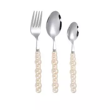 304 Нержавеющая сталь Легкая Роскошная Вилка Ложка Креативная Керамическая Ручка Перламутровые Столовые Приборы Бытовые Рестораны Многоцелевые Cubiertos