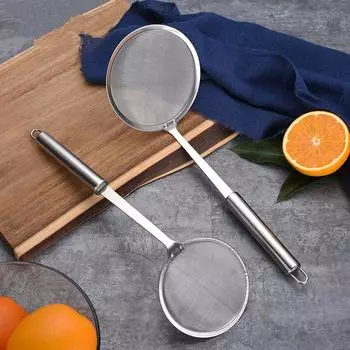 304 Нержавеющая сталь Мелкая сетка для утечки масла Многофункциональное сито Мука Фильтр для сушки соевого молока Кухонные принадлежности Аксессуары