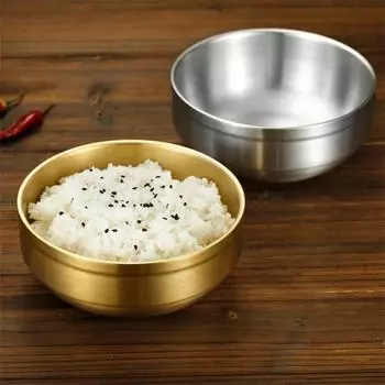 304 Нержавеющая сталь Миска для лапши Рамен Корейская столовая посуда Столовая посуда Противоожоговые двухслойные миски Кухонная утварь для приготовления пищи