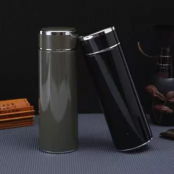 304 Нержавеющая сталь Офисный автомобиль Глянцевая деловая чашка Портативная модная изоляционная холодная чашка 400ml