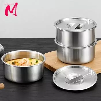 304 Нержавеющая сталь паровая миска для яиц с крышками кухонная утварь фруктовый салат десерт суп миска пищевой контейнер миска для рисовой лапши