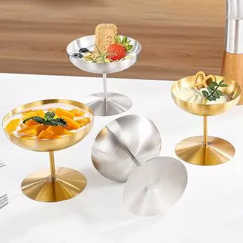 304 нержавеющая сталь ресторанный стаканчик вино десерт высокий бар с ножками поставки мороженого 150ml