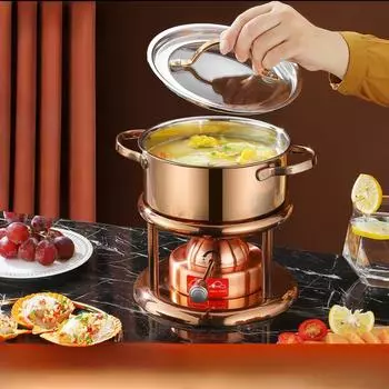 304 нержавеющая сталь тушеная кастрюля для одного человека гостиничный клуб утолщенная нержавеющая сталь тушеная кастрюля для коммерческого использования семейный одна кастрюля на человека