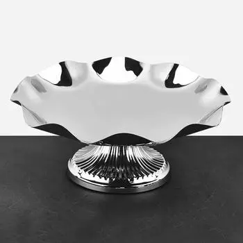 304 Нержавеющая сталь Высокая роскошная домашняя тарелка для конфет и закусок Металлическая вечеринка Клубная подставка для хранения фруктов Торт Украшение Тарелка для торта Печенье