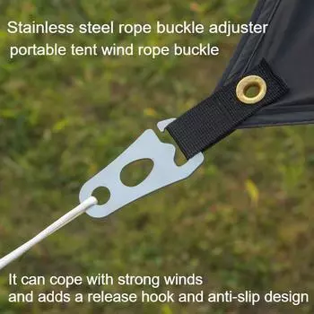304 Нержавеющая сталь ветровая пряжка, регулятор палатки, ветровая пряжка, пряжка для кемпинговой веревки, аксессуары для крепления палатки, пряжка для быстрого узла палатки