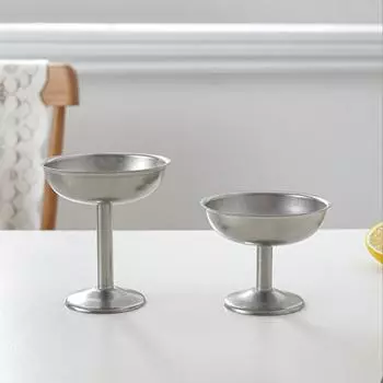 304 нержавеющая сталь высокая ножка дизайн ретро нержавеющая сталь чашка десерт мороженого йогурт пудинг серебряные барные аксессуары