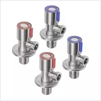 304 Stainless Steel Angle Water Heater Hot And Cold 4 Points Copper Core Angle DN15 Toilet Water Stop One Size