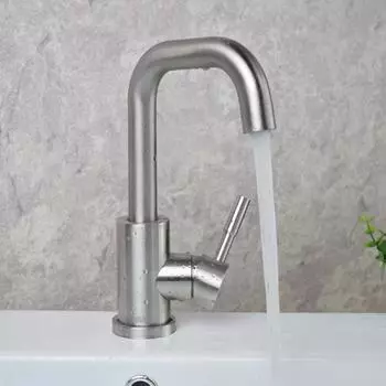 304 stainless steel bathroom basin faucet hot and cold wash mixer faucet 360 rotating sink faucet bathroom single handle faucet G1/2