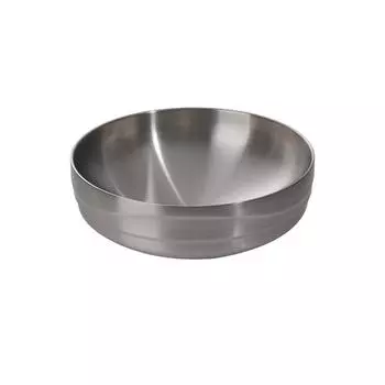 304 Stainless Steel Double Layer Cold Noodle Bowl Korean Style Anti-scald Large Salad Soup Bowls Kitchen Utensils 21cm