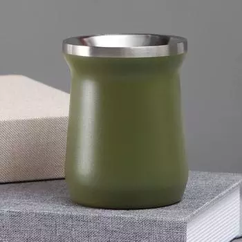 304 Stainless Steel Double-Layer Vacuum Beer Mug Filter Spoon 8OZ Outdoor Travel Coffee Cup Creative Insulated Mate 201-300ml