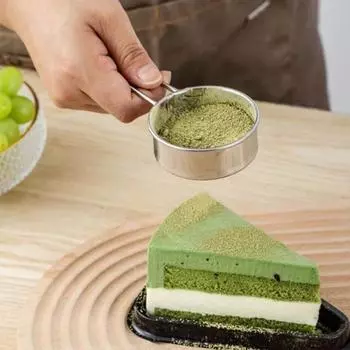 Просеиватель муки из нержавеющей стали 304, ручной инструмент для выпечки, сито с ячейками 40, бытовое кухонное сито, сито для просеивания сахарной пудры