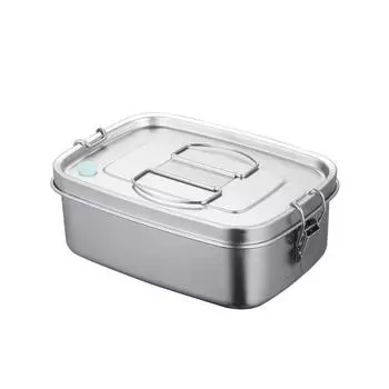 304 Stainless Steel Food Container Leakproof Cover Portable Food Container Work 1.1L