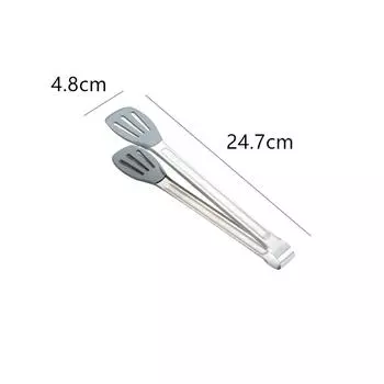 304 Stainless Steel Kitchen Bread Tongs No-slip Handle Salad Steak Clamp Meat Clip Kitchen Accessories