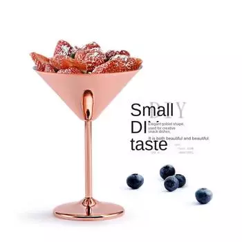 304 Stainless Steel Martini Cocktail Glass High Base WineWine Glass Metal Bar KTV Champagne 301-400ml