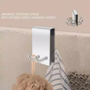 304 Stainless Steel Rear Hook For Glass Door Detachable Metal Hanger Not Drilled To Hang On The Back