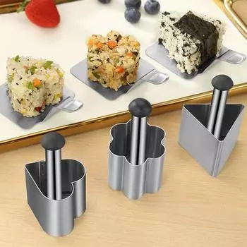 Форма для рисовых шариков из нержавеющей стали 304, бытовая форма для суши из пищевых продуктов, детская форма для приготовления прикорма, инструменты для суши B