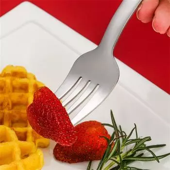 304 Stainless Steel Spoon Flat Head Spoon Soup Household Spoon Fork Set With Box Tableware All-in-one Dinnerware Set