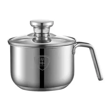 304 stainless steel thickened soup pots Instant noodle pot Baby and baby complementary food Small pot 14/16cm Mini Milk Pots