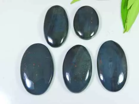 305Cts. Натуральный кровавик овальный кабошон россыпью драгоценный камень 5 шт. лот 37-46 мм RQ-2309