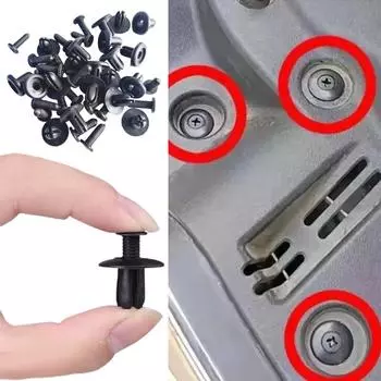 30/100 шт. Пластиковые заклепки 8 мм крепежные винты для бампера автомобиля заклепки автомобильные зажимы черные Focu C4G9 A-30pcs