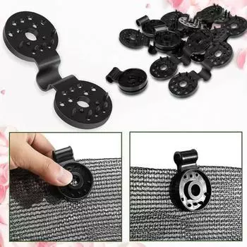 30/100 шт., пряжка для теневой сетки, регулируемый солнцезащитный козырек от птиц, зажим для теплицы, сельскохозяйственный садовый аксессуар 30PCS чёрный