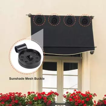 30/100 шт., пряжка для тента, защита от птиц, регулируемая, простая в установке, зажим для сетки от солнца, теплица, сельскохозяйственный сад 30PCS чёрный