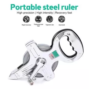 30/100M Портативная линейка со стальной рамкой Метрическая шкала Линейка из нержавеющей стали Инженерные профессиональные геодезические инструменты Высокое качество