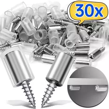 30-10 комплектов шпилек и винтов, винты с противоскользящей резьбой, винты из нержавеющей стали, кронштейн-распорка для шкафа, крепежные штифты для полок 4Set