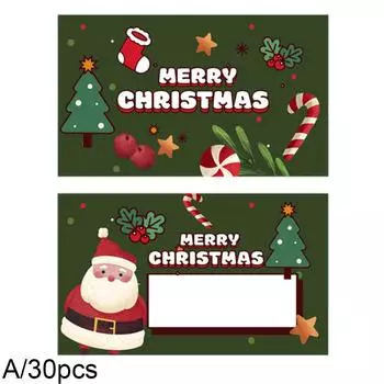 30/10 шт. Рождественские скретч-карты Веселые креативные сделай сам праздничные подарки на год Новые мероприятия Рождество Pa T5P3 Green-One size