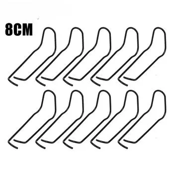 30/10Pcs Garden Trellis Clips Steel Wire Buckle Plant Support Fixing Clamp Plant Cages Climbing Vine Shelf Connector Accessories 10pcs