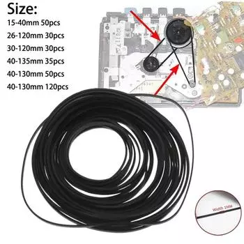 30-120 упаковок, универсальный ремень для кассет 26-135 мм, новый общий ремень в ассортименте для рекордеров, Walkman, DVD-привода 26-120mm 30pcs