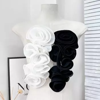30*14 см 3D цветочное украшение ручной работы цветочная нашивка своими руками на грудь цветок швейная аппликация для свадебного платья аксессуары