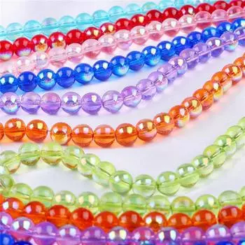 30-190 шт. 4/6/8 мм красочные стеклянные бусины свободные круглые бусины-разделители для изготовления ювелирных изделий DIY аксессуары для браслетов 6mm 50pcs матово-белый