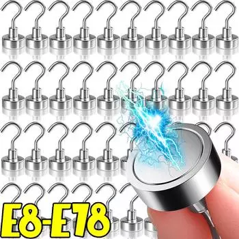 30-1 шт. Мини-магнитный крючок, металлический, прочный, настенный, сверхпрочный, магнитный крючок, вешалка для ключей, дома, кухни, ванной, аксессуары для хранения 1PC