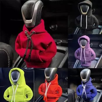 30/20/10/5/1pcs Car Hoodie Gear Shift Cover Fashion Gearshift Wholesale Car Gear Shift Knob Cover Manual Handle Gear Sweatshirt
