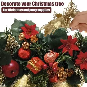 30/20/1 шт. Мини металлические зажимы для рождественских цветов, фиксированный зажим для рождественской елки, украшения для новогодней вечеринки, железные зажимы, праздничные аксессуары для вечеринки