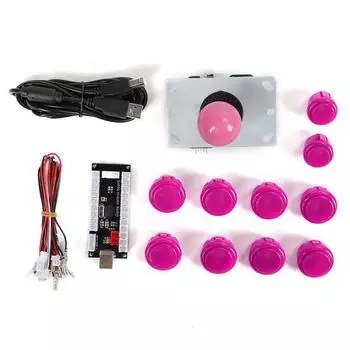 30/24 Кассета Кнопка 5P Rocker Single Kit Черный USB Core Board Arcade Kit Розовый