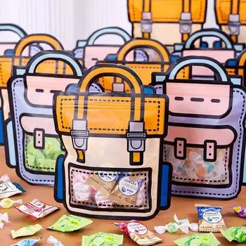 30/2 шт. мультяшные самозапечатывающиеся пакеты для закусок школьная сумка в форме печенья конфеты сумки детский день рождения подарок упаковочная сумка 2pcs&18x21cm