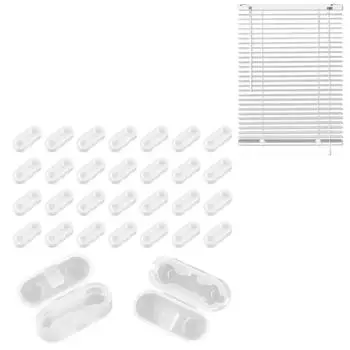 30/300 шт. прозрачные вертикальные цепные ограничители для штор, обжимные пряжки для жалюзи, аксессуары для жалюзи A10