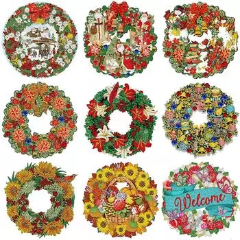 30*30 см 5D DIY Частичная специальная форма сверла Алмазная картина венок набор для украшения сверла Алмазная вышивка ремесла Декор для стен 30*30cm