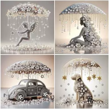 30*30 см 5D DIY украшение для зонта, частичная дрель специальной формы, набор для алмазной живописи, алмазная вышивка, ремесла, домашний декор CX067