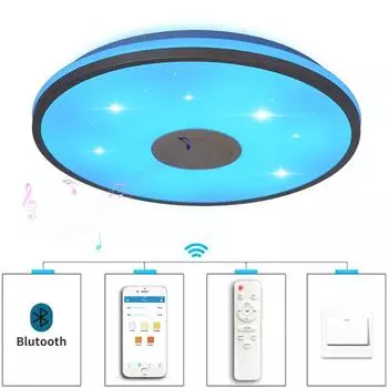 30/33 см умный Bluetooth музыкальный светильник с приложением современный простой каркасный светодиодный потолочный светильник для спальни [narrow voltage]