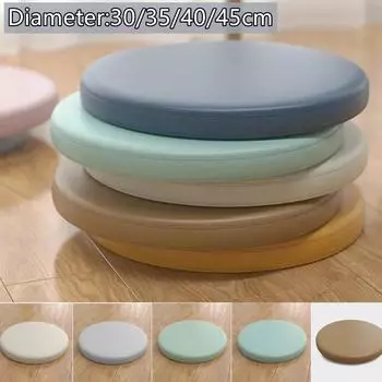 30/35/40/45 см круглая подушка для стула из хлопка с эффектом памяти, офисная противоскользящая водонепроницаемая противообрастающая подушка для дома, утолщенная мягкая подушка для спины Diameter 30cm