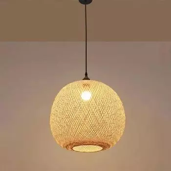 30/35/40/45 см потолочный светильник подвесной абажур натуральный бамбук ротанг лампа украшение стиль винтаж натуральный бамбук ручная работа