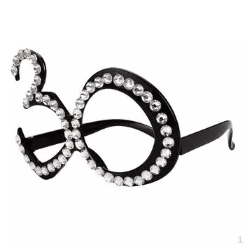 30/40/50/60-й день рождения со стразами, новинка, очки для очков, реквизит для костюма Black 40