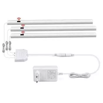 30, 40, 50 см, датчик ручной развертки, светодиодный ночник, 12 В постоянного тока, умный датчик, барная лампа для спальни, дома, кухни, гардероба, декоративное освещение с адаптером ЕС 1 X 30CM