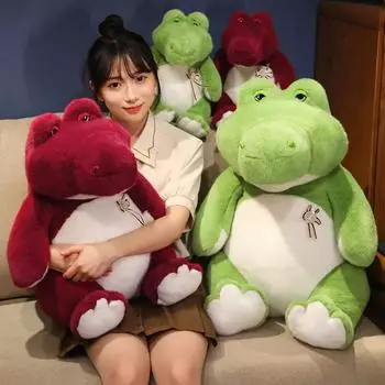 30/40/50 см Медаль Зеленый Крокодил Плюшевая Кукла Мягкие Игрушки Умиротворяющие Игрушки Детский Подарок Мультяшная Подушка Домашний Декор Мягкая Подушка 30cm зелёный