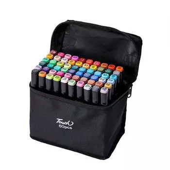 30/40/60/80 цветов маркеры на спиртовой основе ручки с двойным наконечником перманентные принадлежности для школы рисования манги маркеры для рисования ученикам подарок чёрный
